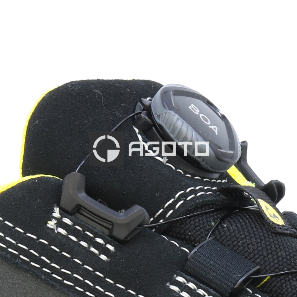 szczegóły DIADORA Run S3S czarne męskie skórzane buty robocze z systemem szybkiego sznurow