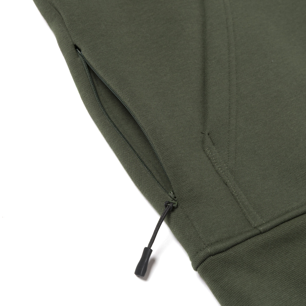 szczegóły CATERPILLAR TM Hooded oliwkowa męska bluza z kapturem z logo CAT