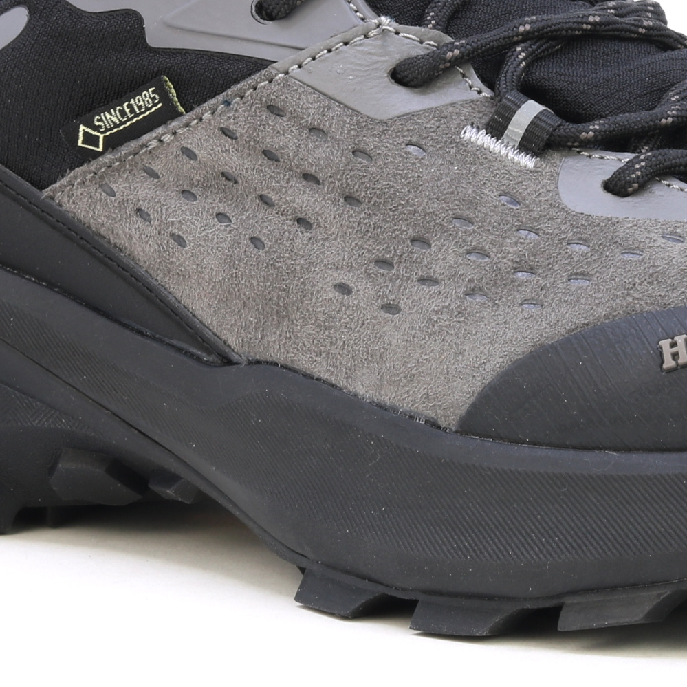 szczegóły Humtto Outdoor Devon szare męskie skórzane wygodne buty outdoorowe