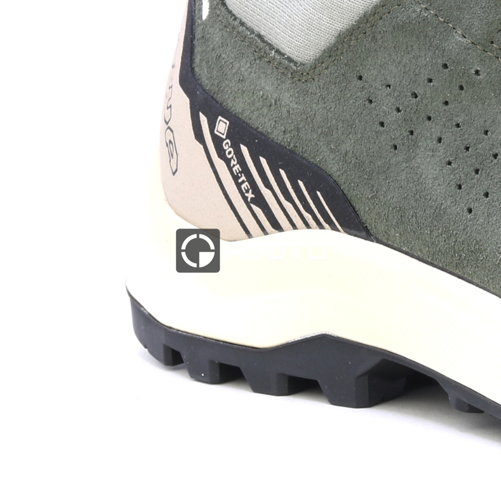 szczegóły LOWA Explorer GTX zielone męskie skórzane buty outdoorowe z membraną GORE-TEX