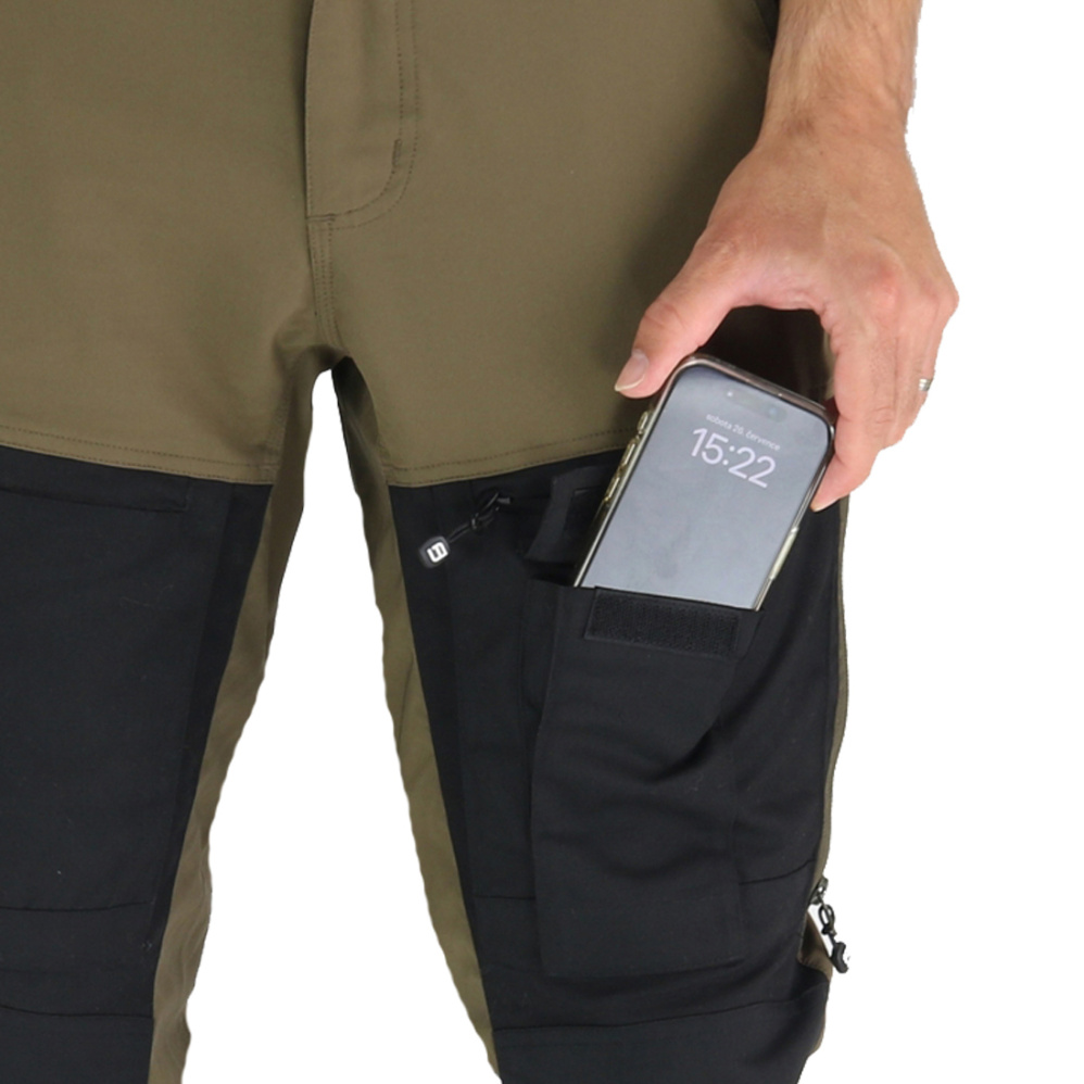 szczegóły Asoto Fjallvik męskie outdoor spodnie wygodne brązowe DWR wodoodporne Stretch