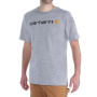 podgląd CARHARTT Core Logo szary męski t-shirt bawełniany, luźny nowoczesny krój, kultow