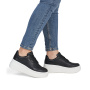 podgląd RIEKER M7811-00 czarne damskie nowoczesne sneakersy do miasta