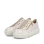 podgląd RIEKER M1953-80 beżowe damskie sneakersy Antistress, nowoczesny wygląd do miasta