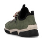 podgląd RIEKER 45973-54 zielone damskie wygodne sneakersy, podeszwa Anti-Stress