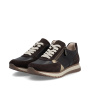 podgląd RIEKER 49010-26 brązowe damskie skórzane sneakersy, wygodne i nowoczesne